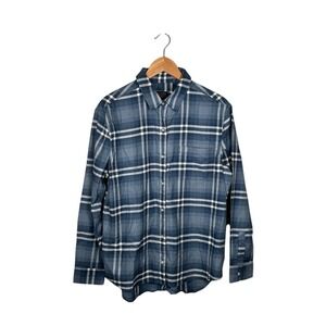 Pendleton Western Shirt Wollen Mills Womens Size Medium Blue Plaid Flannel Check